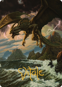 {A} Ancient Bronze Dragon Art Card (03) (Gold-Stamped Signature) [Commander Legends: Battle for Baldur's Gate Art Series][GS ACLB 003]