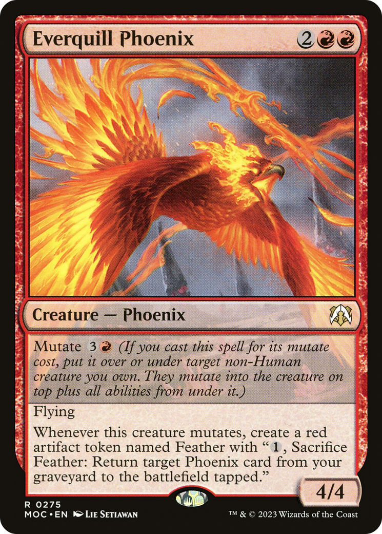 {R} Everquill Phoenix [March of the Machine Commander][MOC 275]
