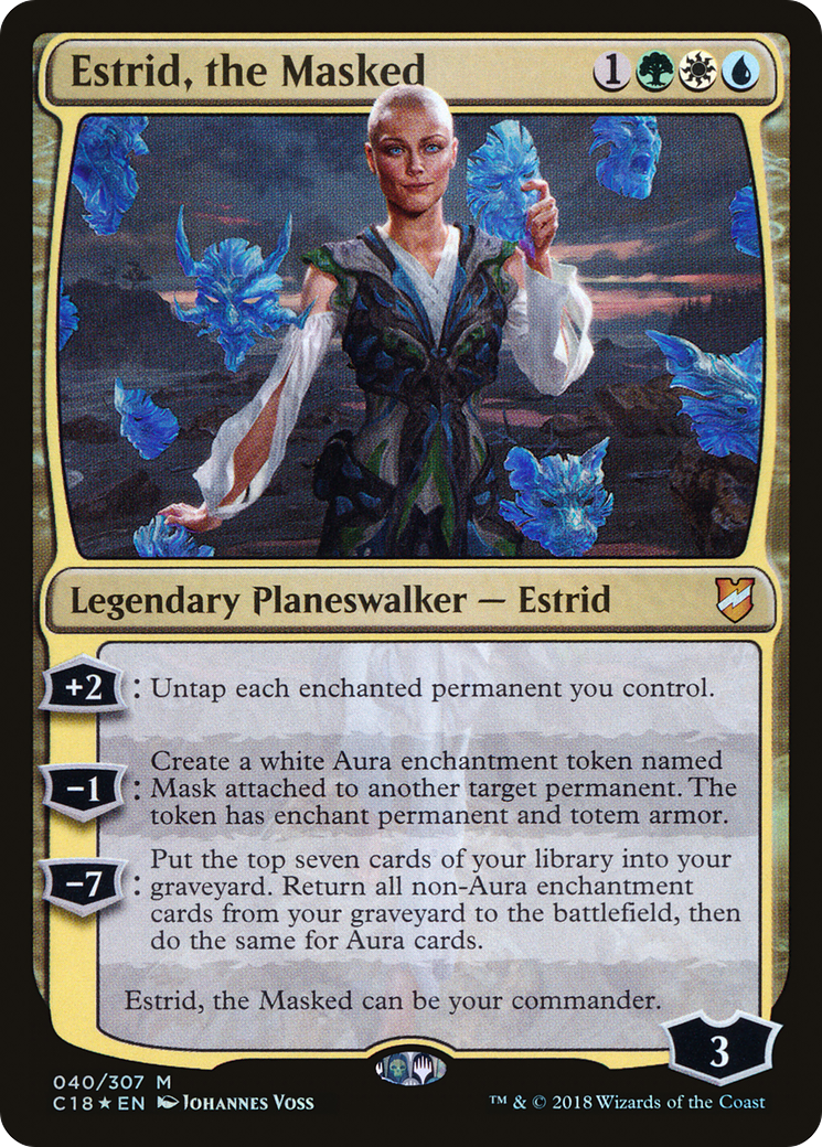 {R} Estrid, the Masked [Commander 2018][C18 040] - Misty Mountain Games