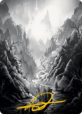 {A} Mountain Art Card (Gold-Stamped Signature) [Innistrad: Midnight Hunt Art Series][GS AMID 079]