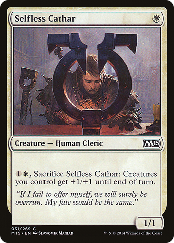 {C} Selfless Cathar [Magic 2015][M15 031]