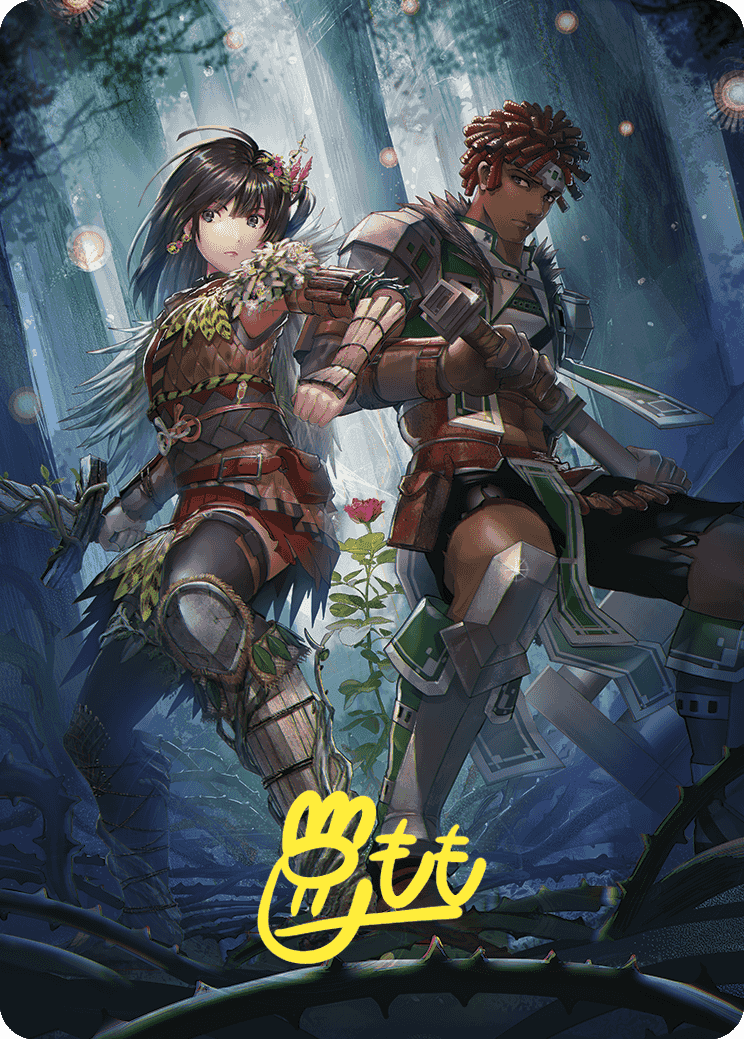 {A} Defense of the Heart Art Card (Gold-Stamped Signature) [Wilds of Eldraine Art Series][GS AWOE 081]