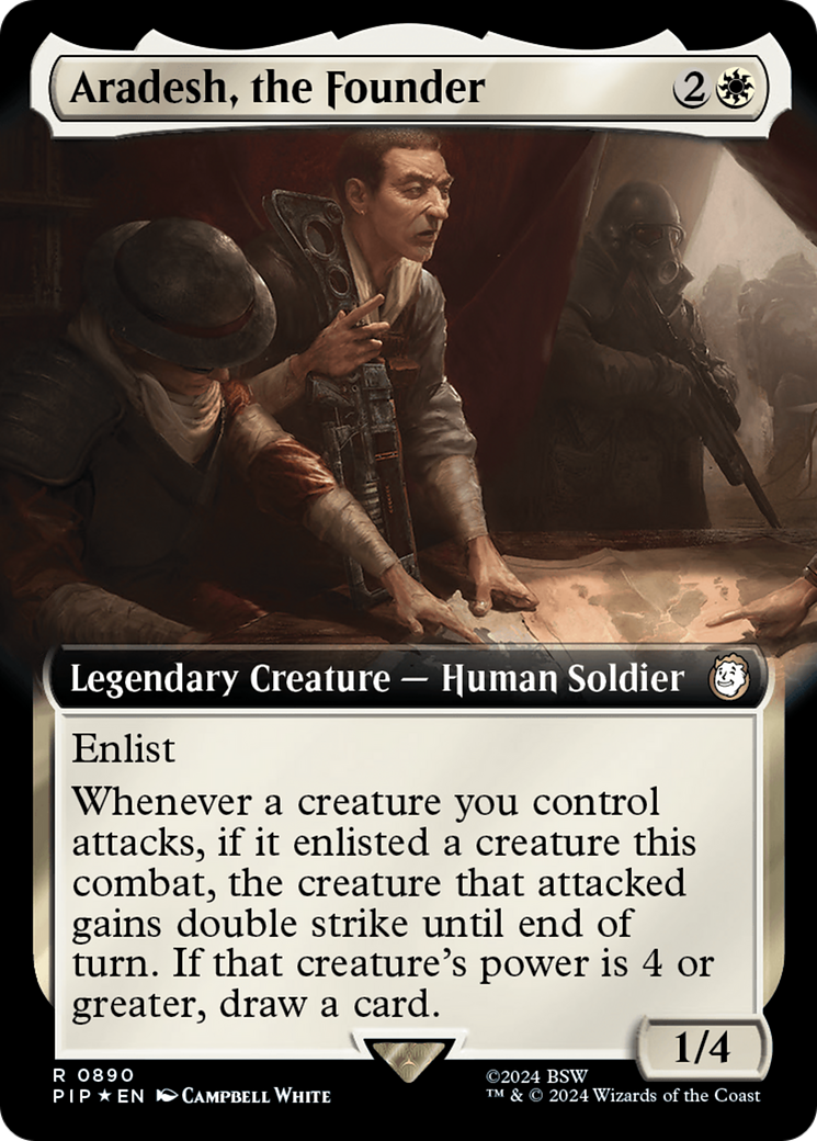 {R} Aradesh, the Founder (Extended Art) (Surge Foil) [Fallout][PIP 890]