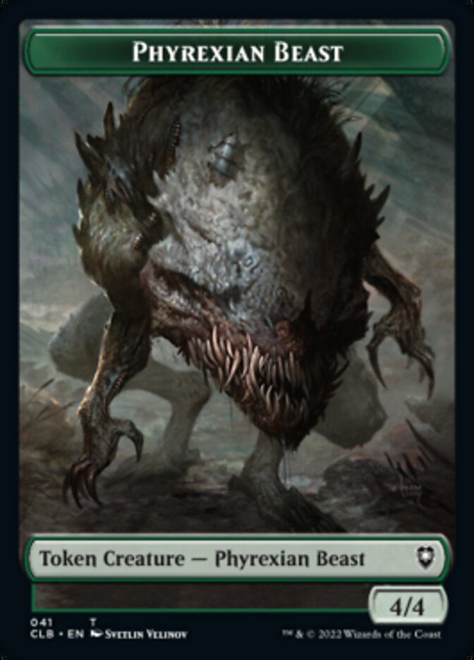 {T} Phyrexian Beast // Wurm Double-sided Token [Commander Legends: Battle for Baldur's Gate Tokens][TCLB 041]