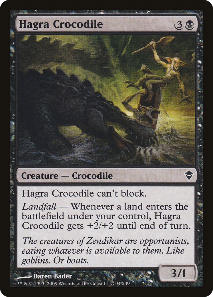{C} Hagra Crocodile [Zendikar][ZEN 094]