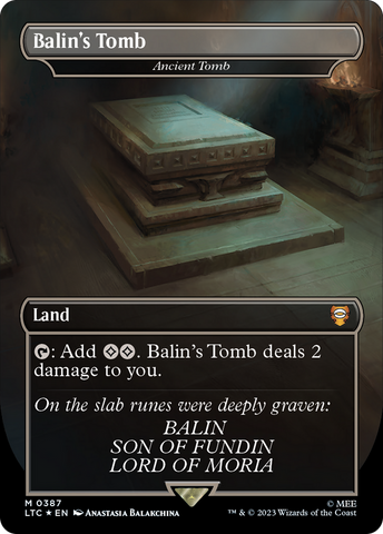 {R} Ancient Tomb - Balin's Tomb (Surge Foil Realms and Relics) [The Lord of the Rings: Tales of Middle-Earth Commander][LTC 387]