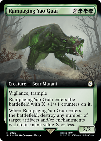 {R} Rampaging Yao Guai (Extended Art) (Surge Foil) [Fallout][PIP 929]