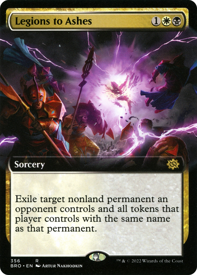 {R} Legions to Ashes (Extended Art) [The Brothers' War][BRO 356]