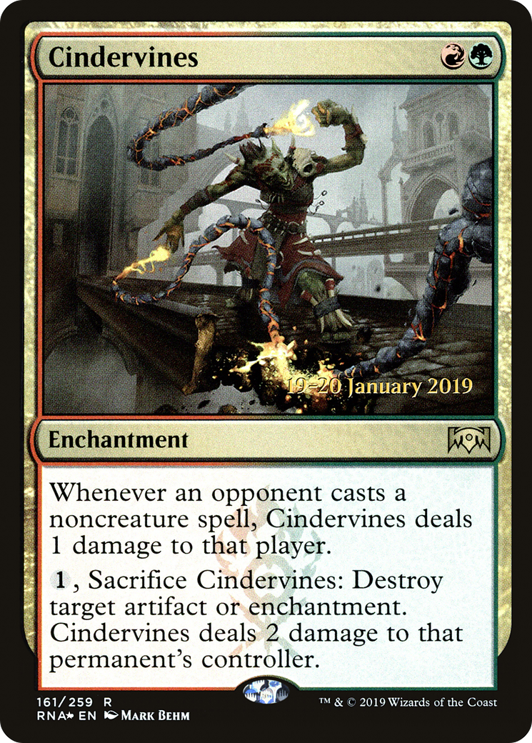 {R} Cindervines [Ravnica Allegiance Prerelease Promos][PR RNA 161]
