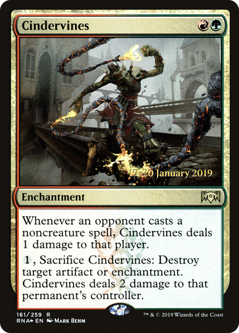 {R} Cindervines [Ravnica Allegiance Prerelease Promos][PR RNA 161]