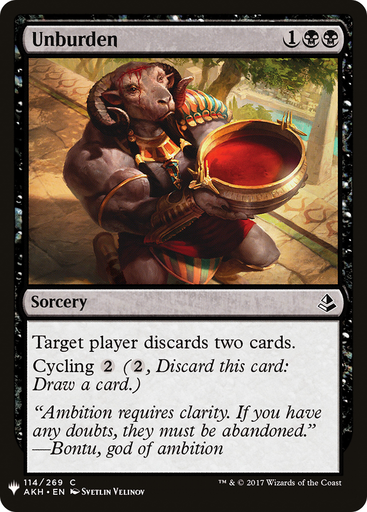 {C} Unburden [Mystery Booster][LS AKH 114]