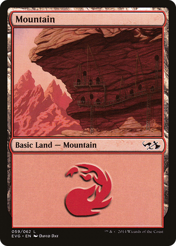 {B}[EVG 059] Mountain (59) (Elves vs. Goblins) [Duel Decks Anthology]