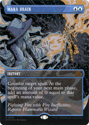 {R} Mana Drain (Textured Foil) [Outlaws of Thunder Junction: Breaking News][OTP 067]