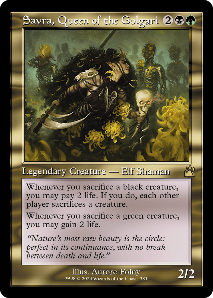 {R} Savra, Queen of the Golgari (Retro Frame) [Ravnica Remastered][RVR 381]