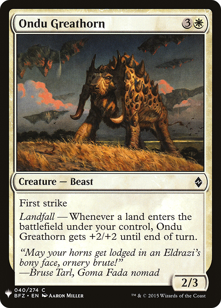 {C} Ondu Greathorn [Mystery Booster][LS BFZ 040]