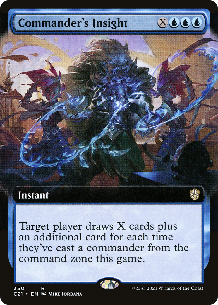 {R} Commander's Insight (Extended Art) [Commander 2021][C21 350]