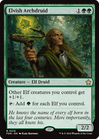 {@R} Elvish Archdruid [Foundations][FDN 219]
