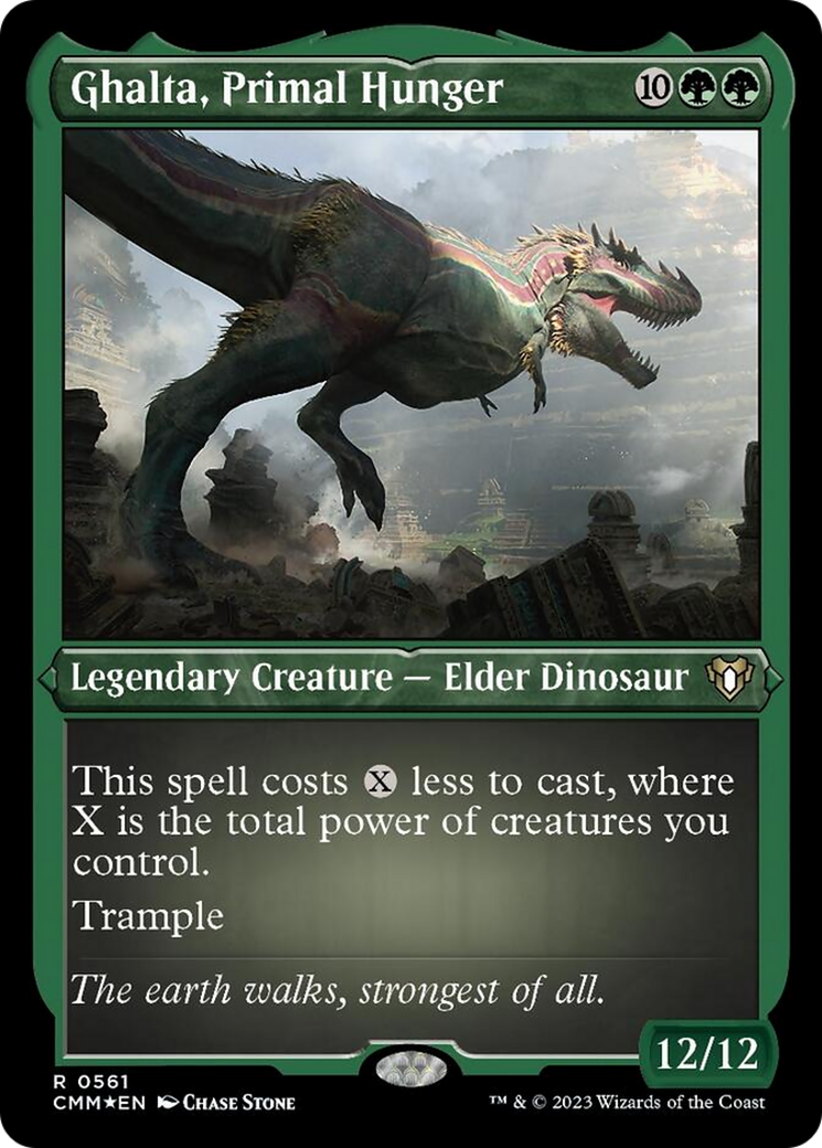 {R} Ghalta, Primal Hunger (Foil Etched) [Commander Masters][CMM 561]