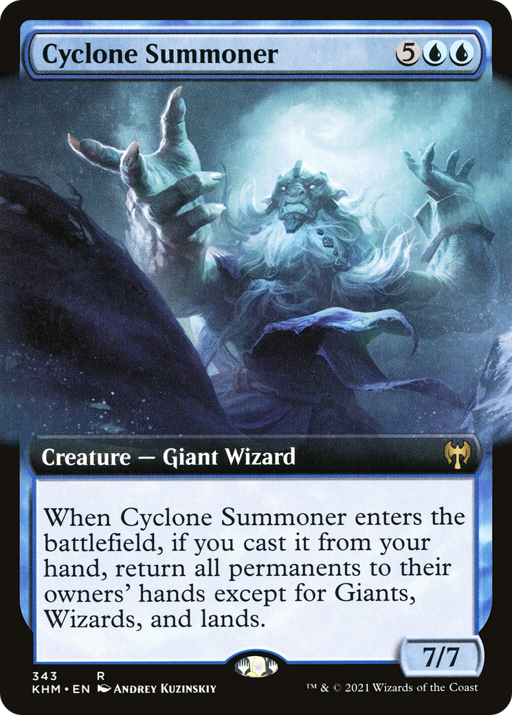 {R} Cyclone Summoner (Extended Art) [Kaldheim][KHM 343]