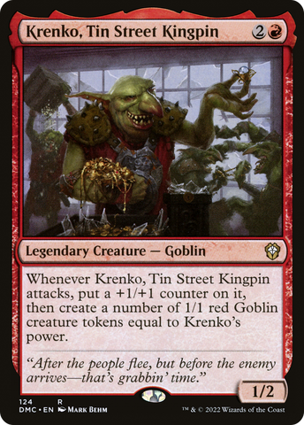 {R} Krenko, Tin Street Kingpin [Dominaria United Commander][DMC 124]