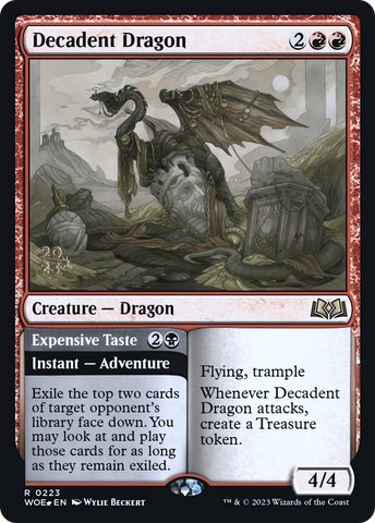 {@R} Decadent Dragon // Expensive Taste [Wilds of Eldraine Prerelease Promos][PR WOE 223]