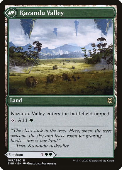 {R} Kazandu Mammoth // Kazandu Valley [Zendikar Rising][ZNR 189]