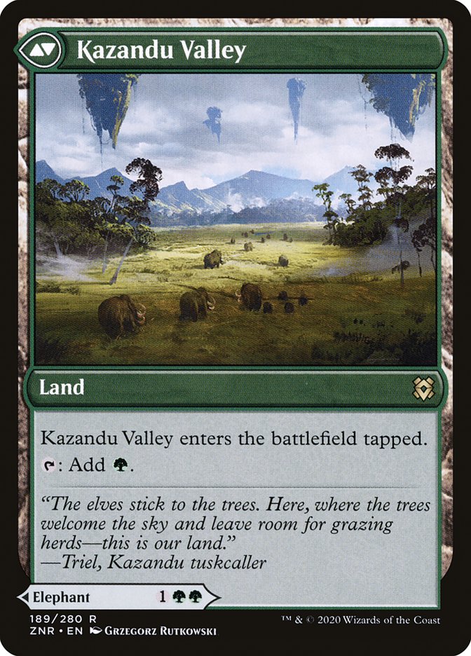 {R} Kazandu Mammoth // Kazandu Valley [Zendikar Rising][ZNR 189]