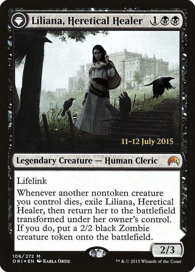 {R} Liliana, Heretical Healer // Liliana, Defiant Necromancer [Magic Origins Prerelease Promos][PR ORI 106] - Misty Mountain Games