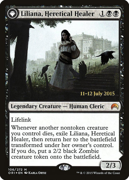 {R} Liliana, Heretical Healer // Liliana, Defiant Necromancer [Magic Origins Prerelease Promos][PR ORI 106] - Misty Mountain Games