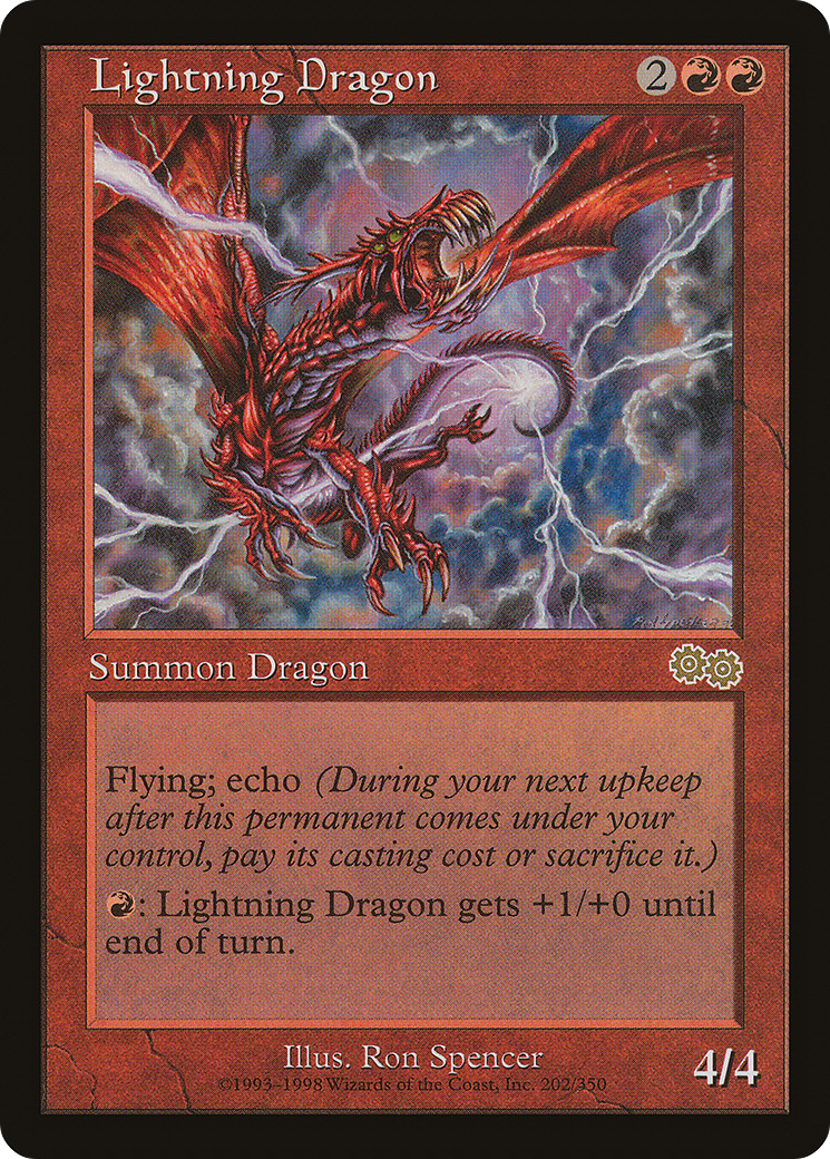 {R} Lightning Dragon [Urza's Saga][USG 202] - Misty Mountain Games