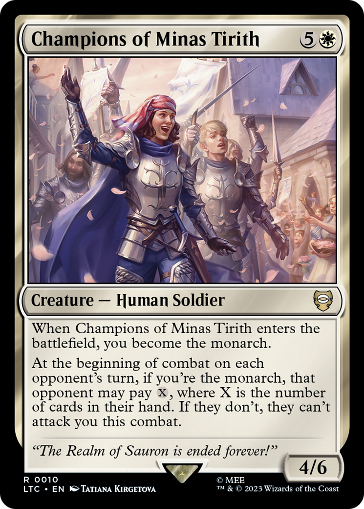 {R} Champions of Minas Tirith [The Lord of the Rings: Tales of Middle-Earth Commander][LTC 010]