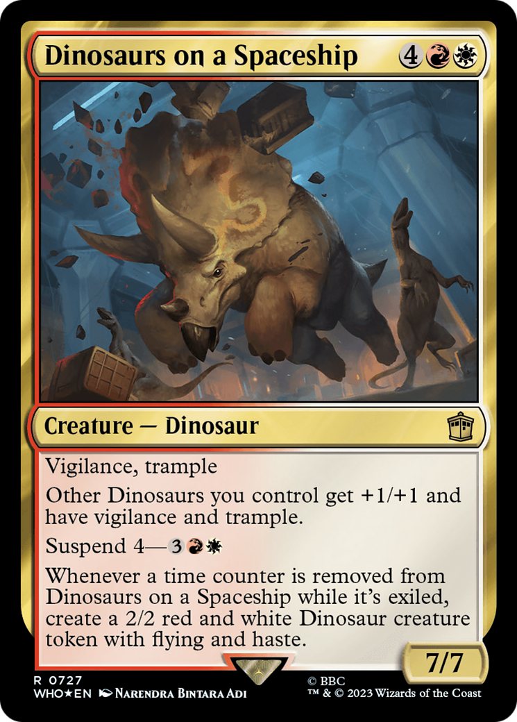 {R} Dinosaurs on a Spaceship (Surge Foil) [Doctor Who][WHO 727]