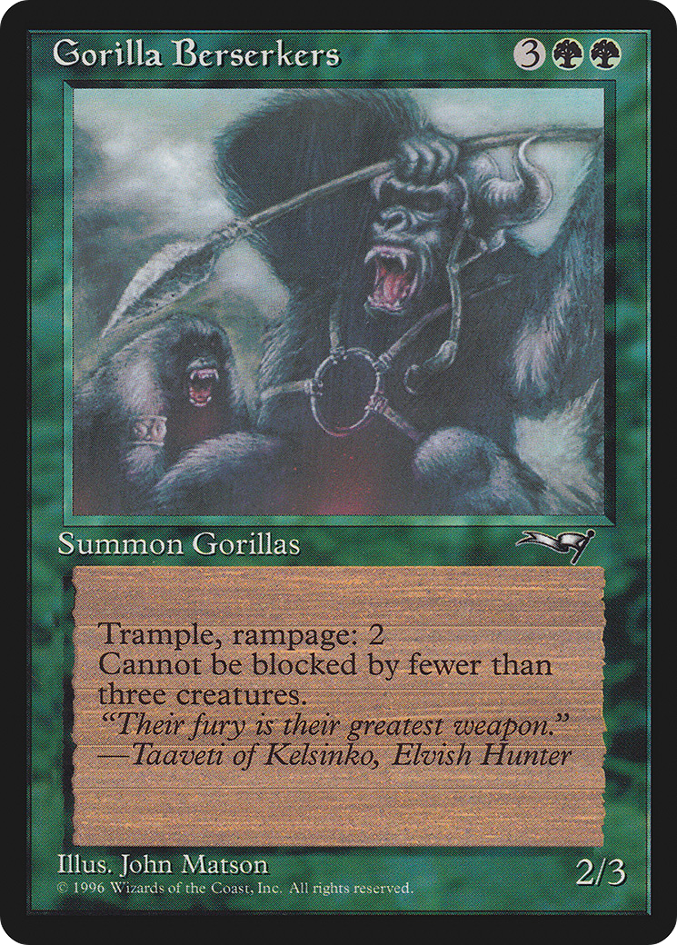 {C} Gorilla Berserkers (Mouths Open) [Alliances][ALL 93A]