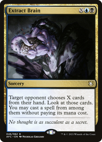 {R} Extract Brain [Dungeons & Dragons: Adventures in the Forgotten Realms Commander][AFC 046]