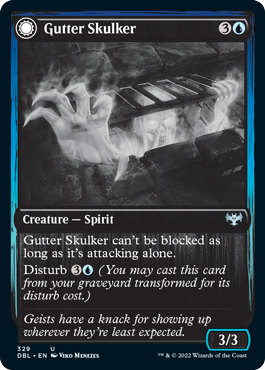 {C} Gutter Skulker // Gutter Shortcut [Innistrad: Double Feature][DBL 329]