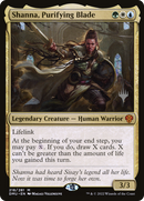{R} Shanna, Purifying Blade (Promo Pack) [Dominaria United Promos][PP DMU 218]