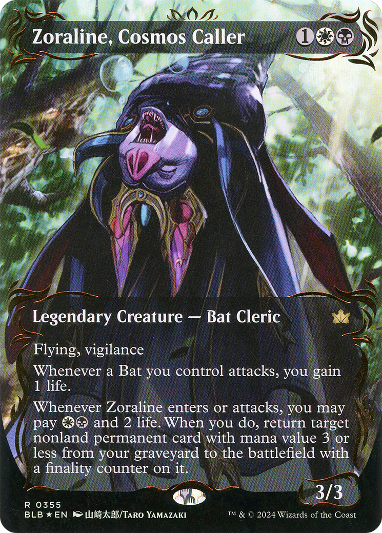 {@R} Zoraline, Cosmos Caller (Borderless) (Raised Foil) [Bloomburrow][BLB 355]