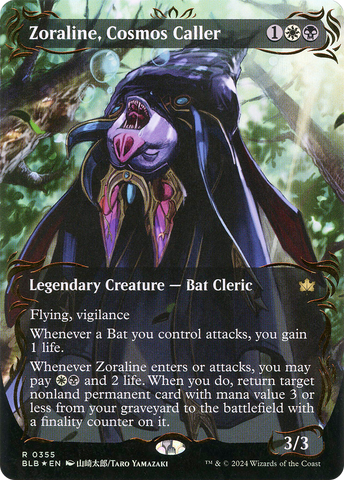 {@R} Zoraline, Cosmos Caller (Borderless) (Raised Foil) [Bloomburrow][BLB 355]