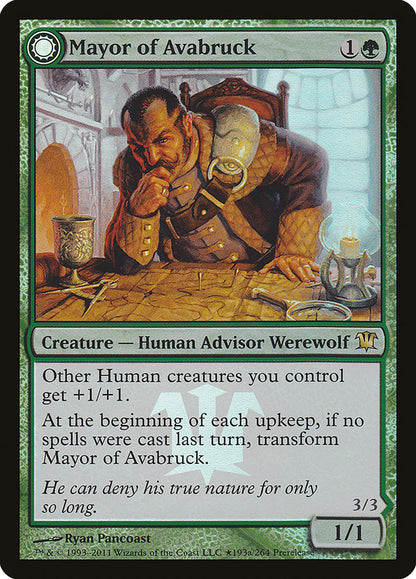 {R} Mayor of Avabruck // Howlpack Alpha [Innistrad Prerelease Promos][PR ISD 193] - Misty Mountain Games