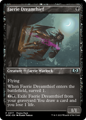{@C} Faerie Dreamthief (Promo Pack) [Wilds of Eldraine Promos][PP WOE 377]