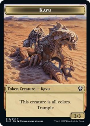 {T} Kavu // Bear Double-sided Token [Dominaria United Commander Tokens][TDMC 012]