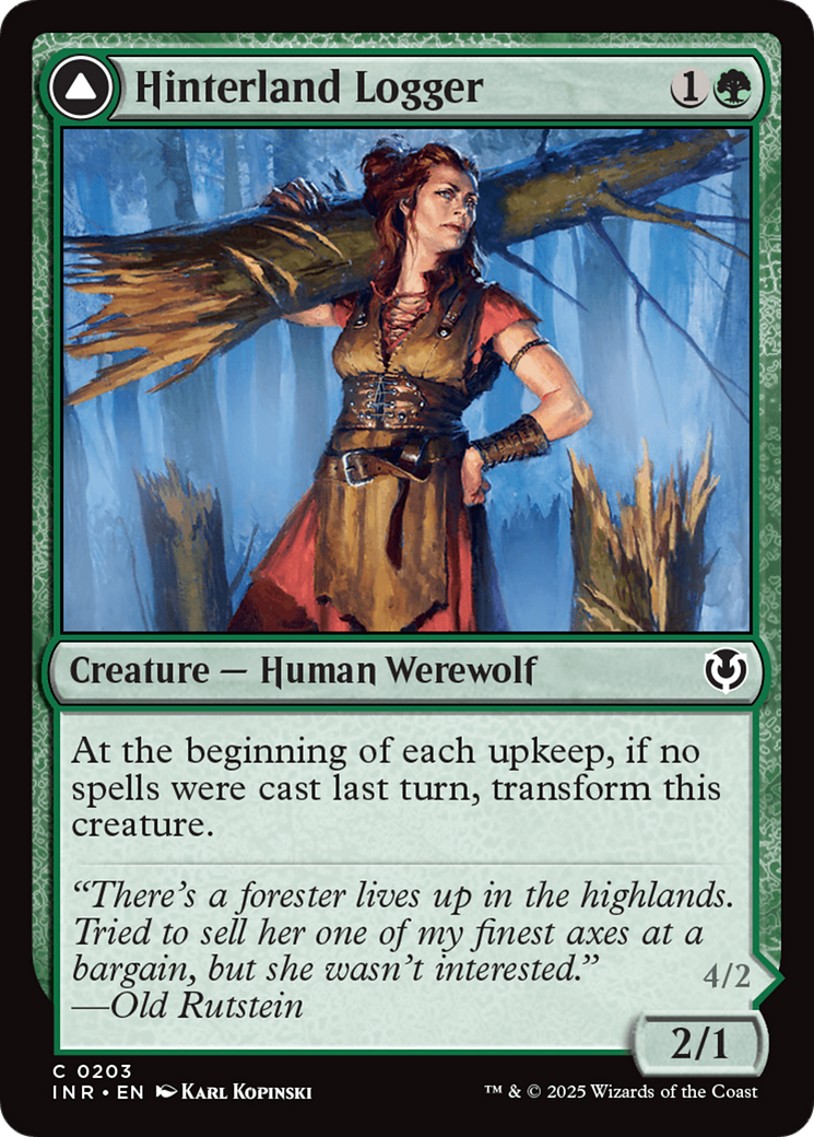 {C} Hinterland Logger // Timber Shredder [Innistrad Remastered][INR 203]