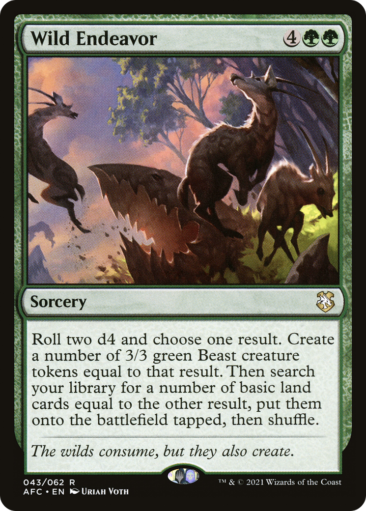 {R} Wild Endeavor [Dungeons & Dragons: Adventures in the Forgotten Realms Commander][AFC 043]