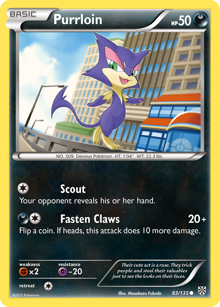 [PKM-C] Purrloin (83/135) [Black & White: Plasma Storm]