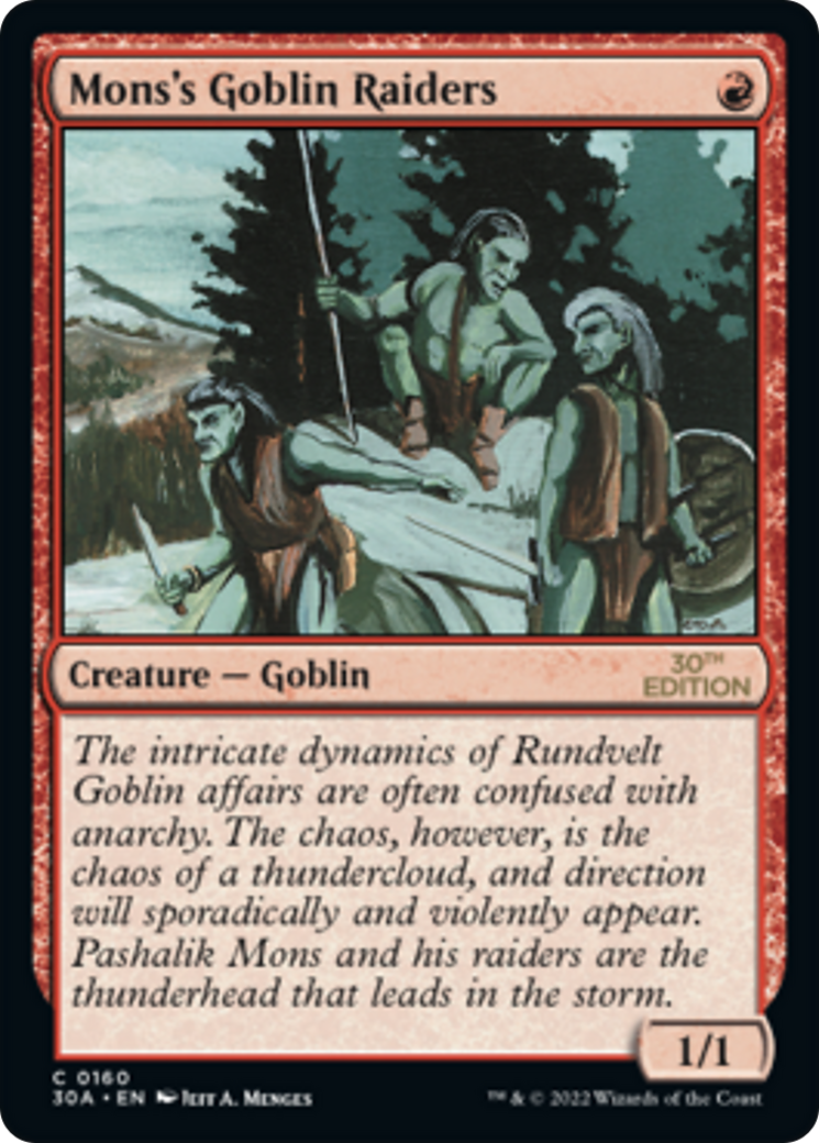 {C} Mons's Goblin Raiders [30th Anniversary Edition][30A 160]