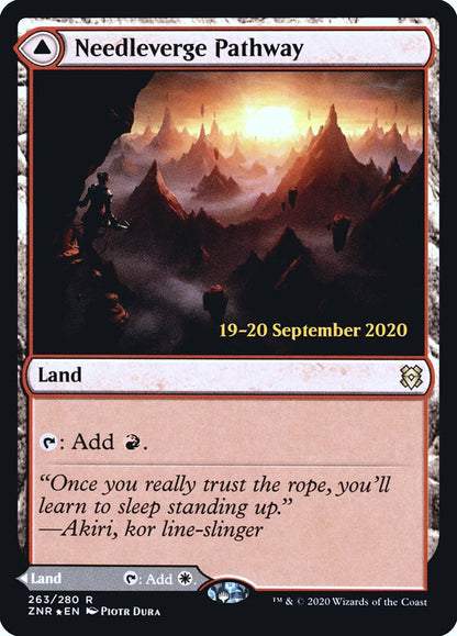 {R} Needleverge Pathway // Pillarverge Pathway [Zendikar Rising Prerelease Promos][PR ZNR 263]