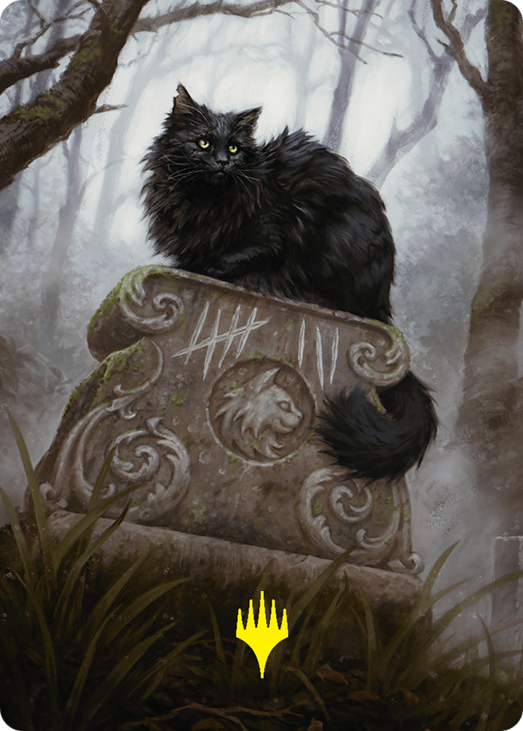 {A} Nine-Lives Familiar 2 Art Card (36/54) (Gold-Stamped Planeswalker Symbol) [Foundations Art Series][GS AFDN 036]