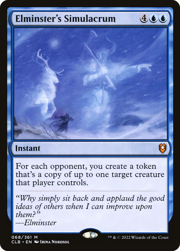 {R} Elminster's Simulacrum [Commander Legends: Battle for Baldur's Gate][CLB 068]
