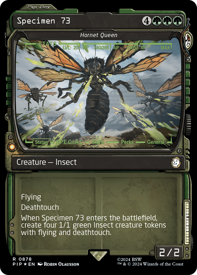 {R} Specimen 73 - Hornet Queen (Showcase) (Surge Foil) [Fallout][PIP 878]