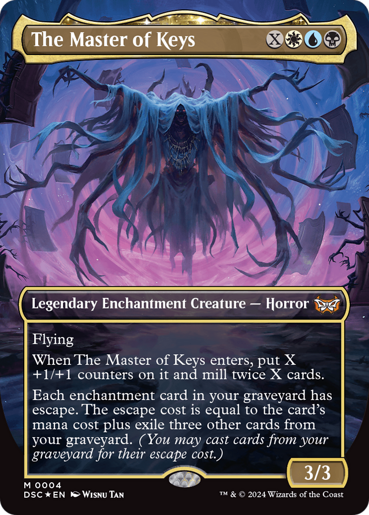 {R} The Master of Keys (Borderless) [Duskmourn: House of Horror Commander][DSC 004]